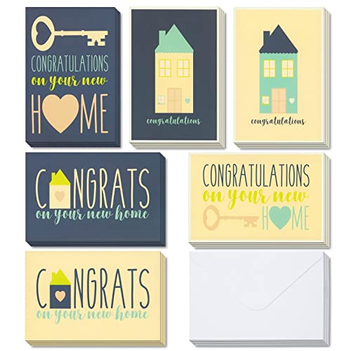 Best Paper Greetings 36 Pack House Warming Congratulations On Your New Home Greeting Cards With Envelopes, 6 Unique Style Designs, Bulk Box Set Assortment 4 X 6 Inches