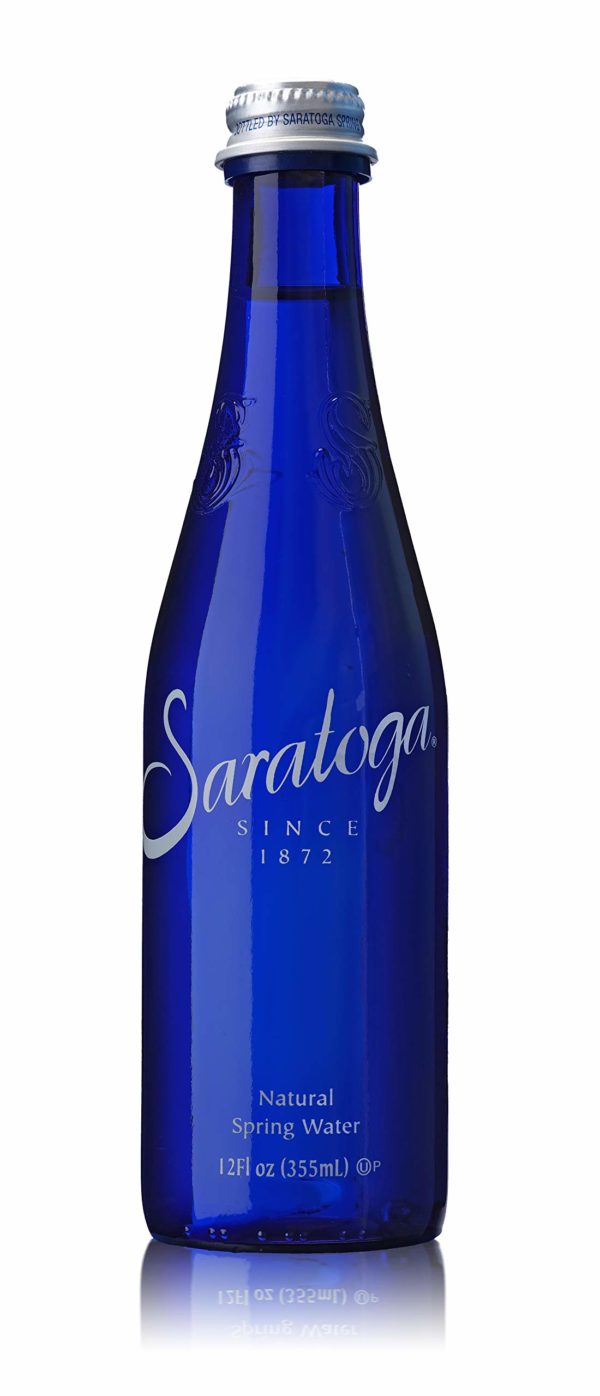 Saratoga Still Spring Water, Glass Water Bottle, 12 Oz