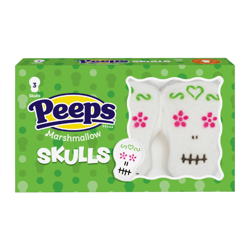 Peeps 3Ct Marshmallow Skulls
