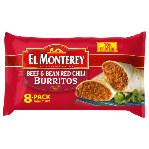 El Monterey Burritos, Beef & Bean Red Chilli, Family Size