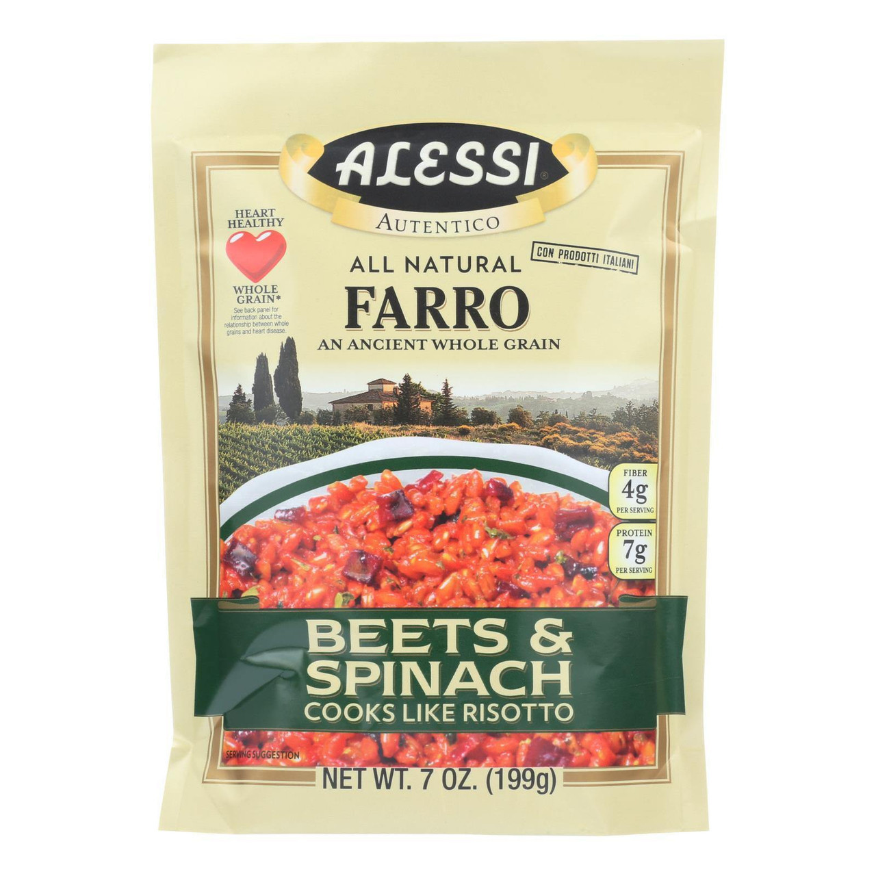 Alessi Autentico Farro Beets & Spinach 7 Oz