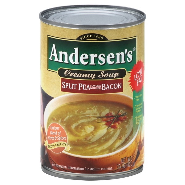 Andersen's Soup, Creamy, Split Pea, Flavored With Real Bacon
