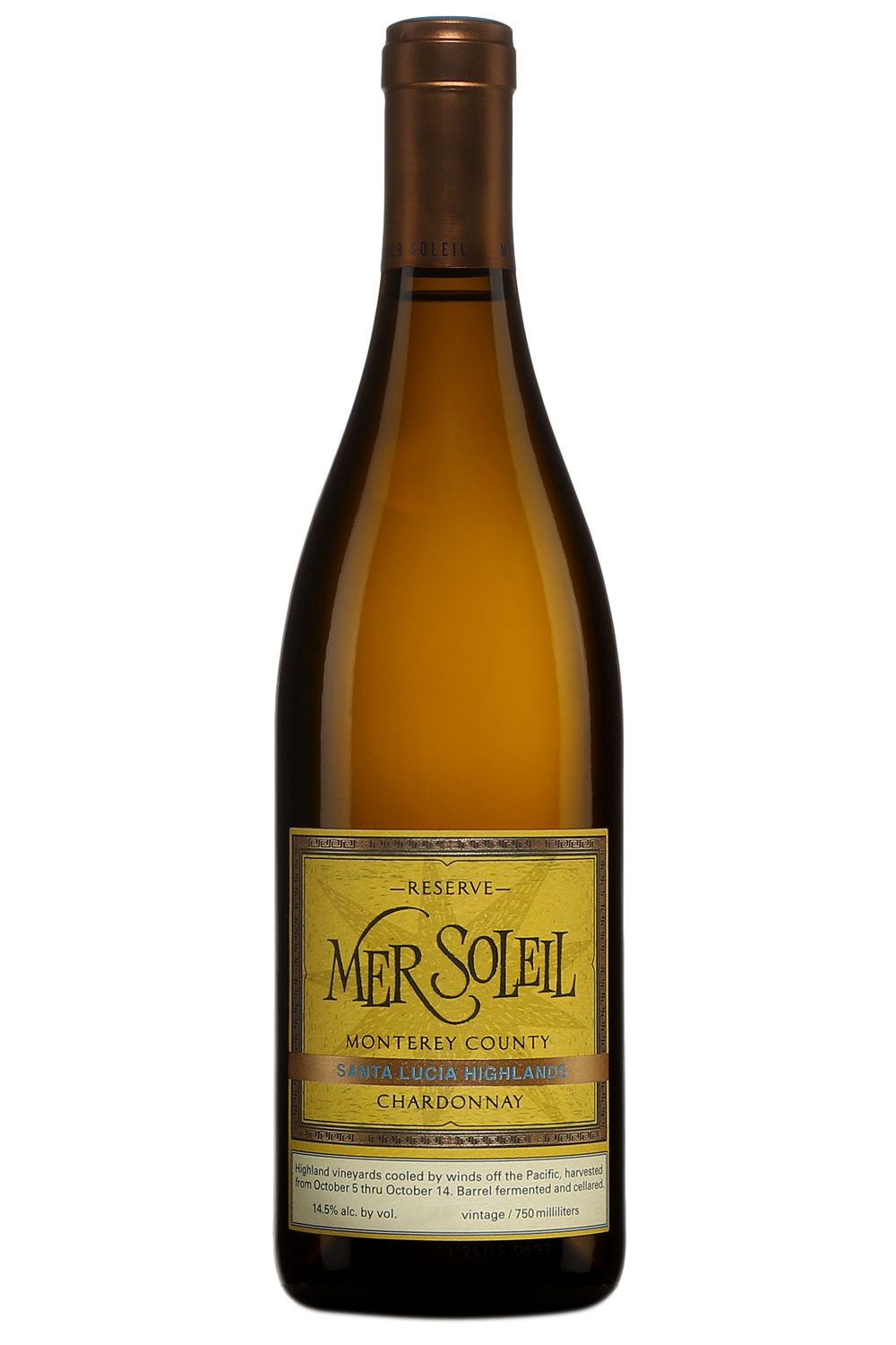 Mer Soleil Chardonnay Reserve Santa Lucia Highlands 750 Ml