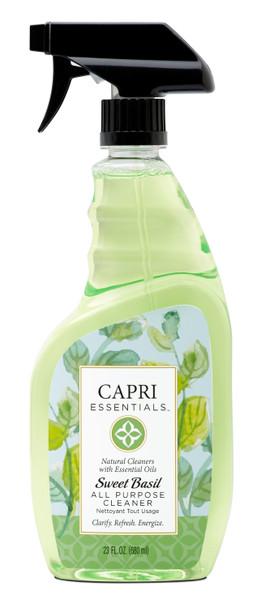 Capri Essentials Sweet Basil Scent All Purpose Cleaner Liquid 23 Oz