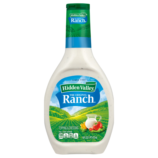 Hidden Valley Original Ranch Salad Dressing & Topping - Gluten Free - 16 Fl Oz