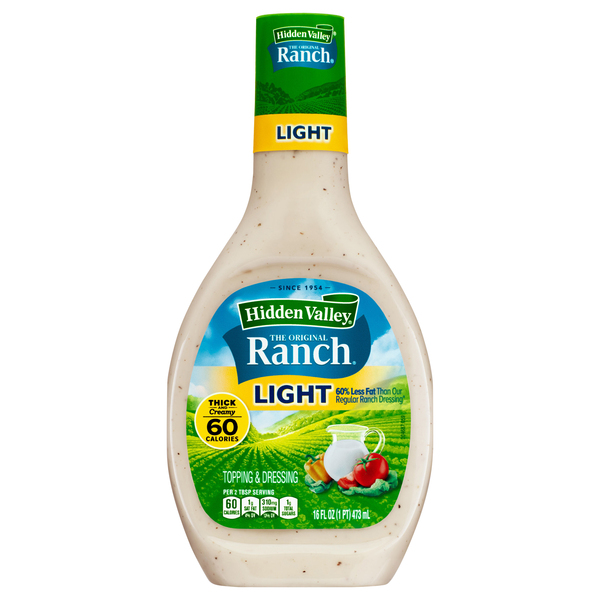 Hidden Valley Topping & Dressing, The Original Ranch, Light 16 Fl Oz