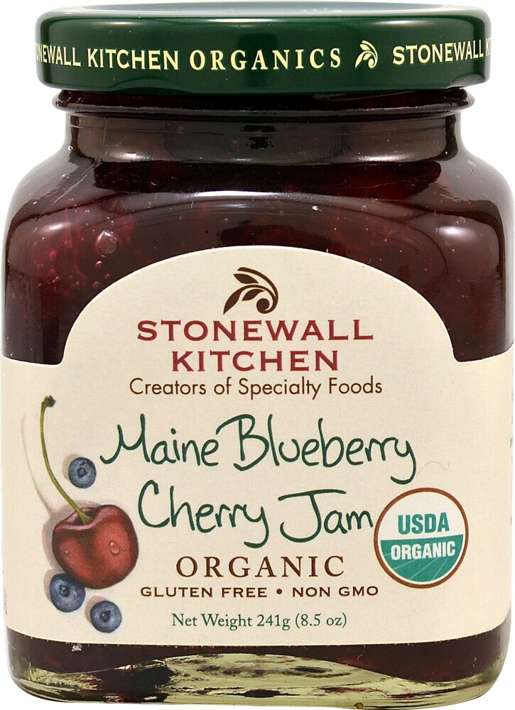 Stonewall Kitchen Organic Maine Blueberry Cherry Jam, 8.5 Ounce