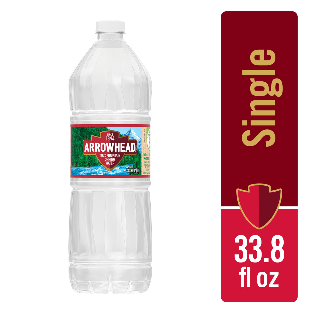 Arrowhead Brand 100% Mountain Spring Water - 33.8 Fl Oz Bottle