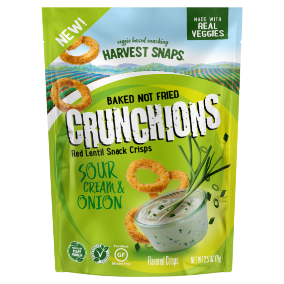 Harvest Snaps Crunchions Sour Cream & Onion Red Lentil Snack Crisps