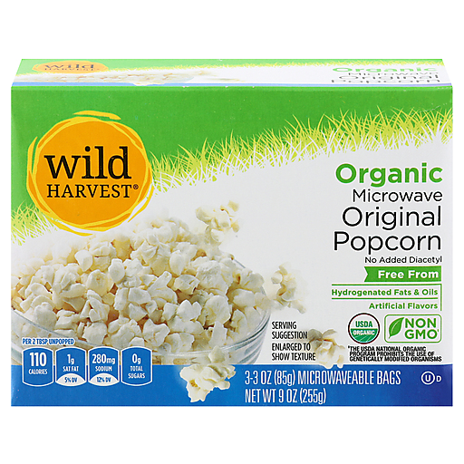 Wild Harvest Microwave Popcorn, Organic, Original