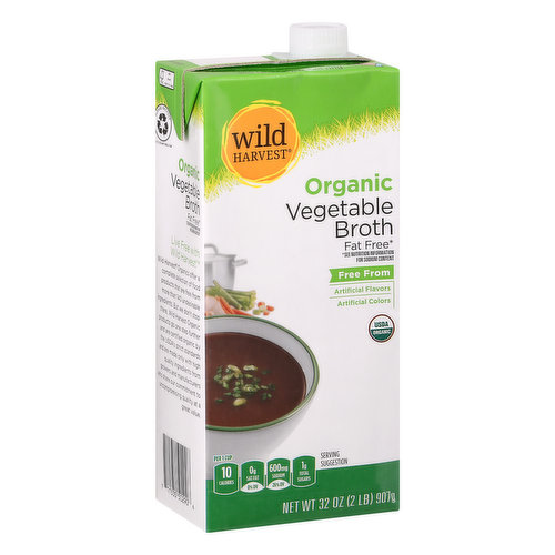 Wild Harvest Broth, Vegetarian, Organic 32 Oz