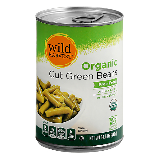 Wild Harvest Green Beans, Cut, Organic 14.5 Oz