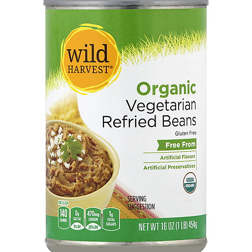 Wild Harvest Refried Beans, Organic, Vegetarian 16 Oz