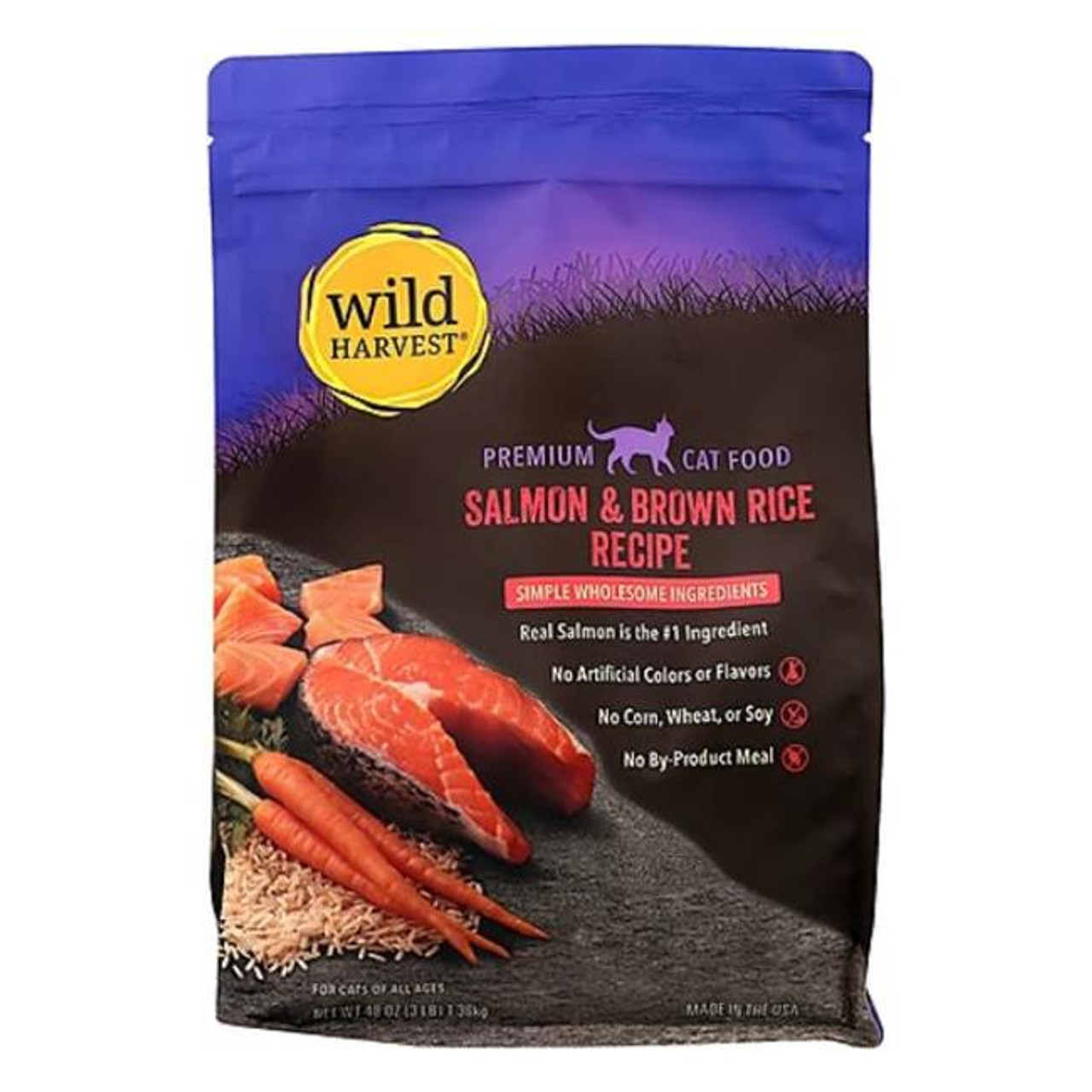 Wild Harvest Cat Food, Premium, Salmon & Brown Rice Recipe