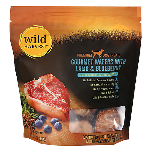 Wild Harvest Premium Gourmet Wafers With Lamb & Blueberry Dog Treats 12 Oz