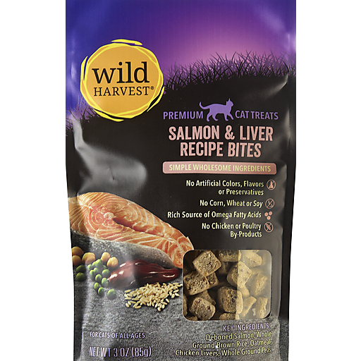 Wild Harvest Bites Salmon/Liver 3 Oz
