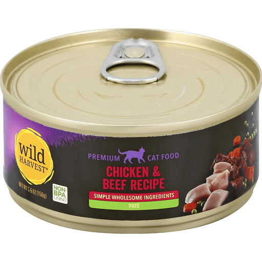 Wild Harvest Cat Food, Premium, Pate, Chicken & Beef Recipe