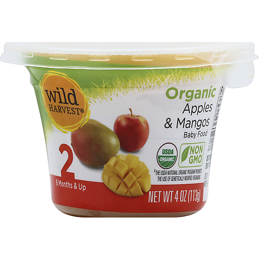 Wild Harvest Baby Food, Organic, Apples & Mangos, 2 (6 Months & Up)