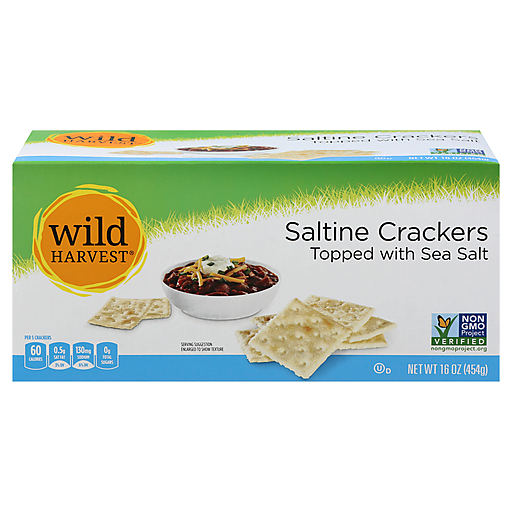 Wild Harvest Saltine Crackers Topped With Sea Salt - 16 Oz