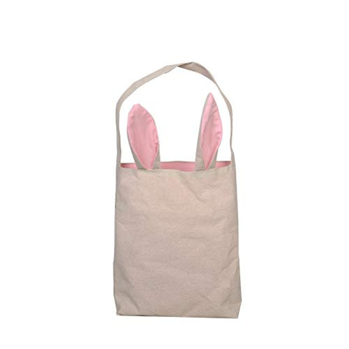 Pfpeng Easter Bunny Cute Gift Bag Basket Tote Handbag Burlap Gift Bag Rustic Gift Bag Party Favor