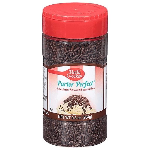 Betty Crocker Parlor Perfect Chocolate Ice Cream Sprinkles 9.3 Oz Canister