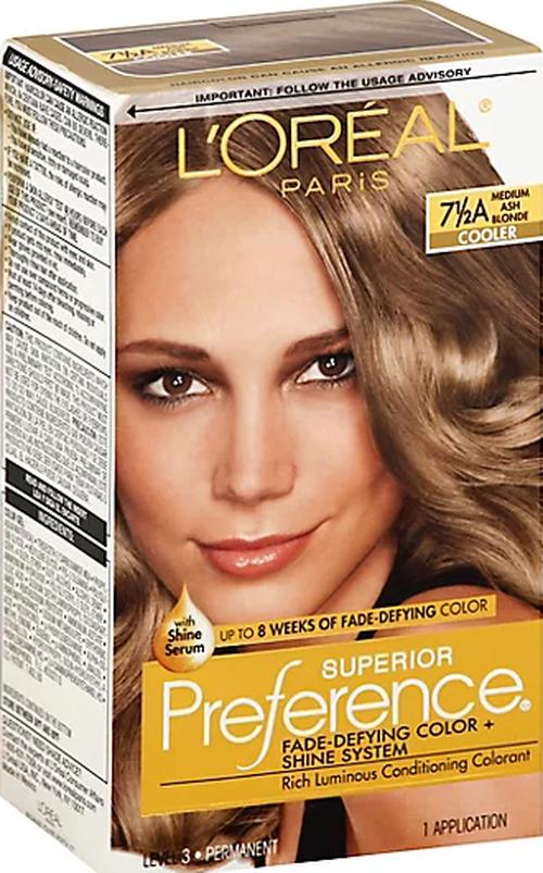 L'Oreal Paris Hair Color Preference Medium Ash Blonde 7.5a - Each