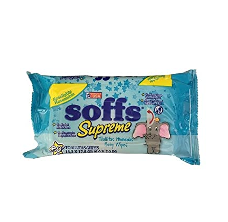 Soffs Supreme Baby Wipes 80ct Refill