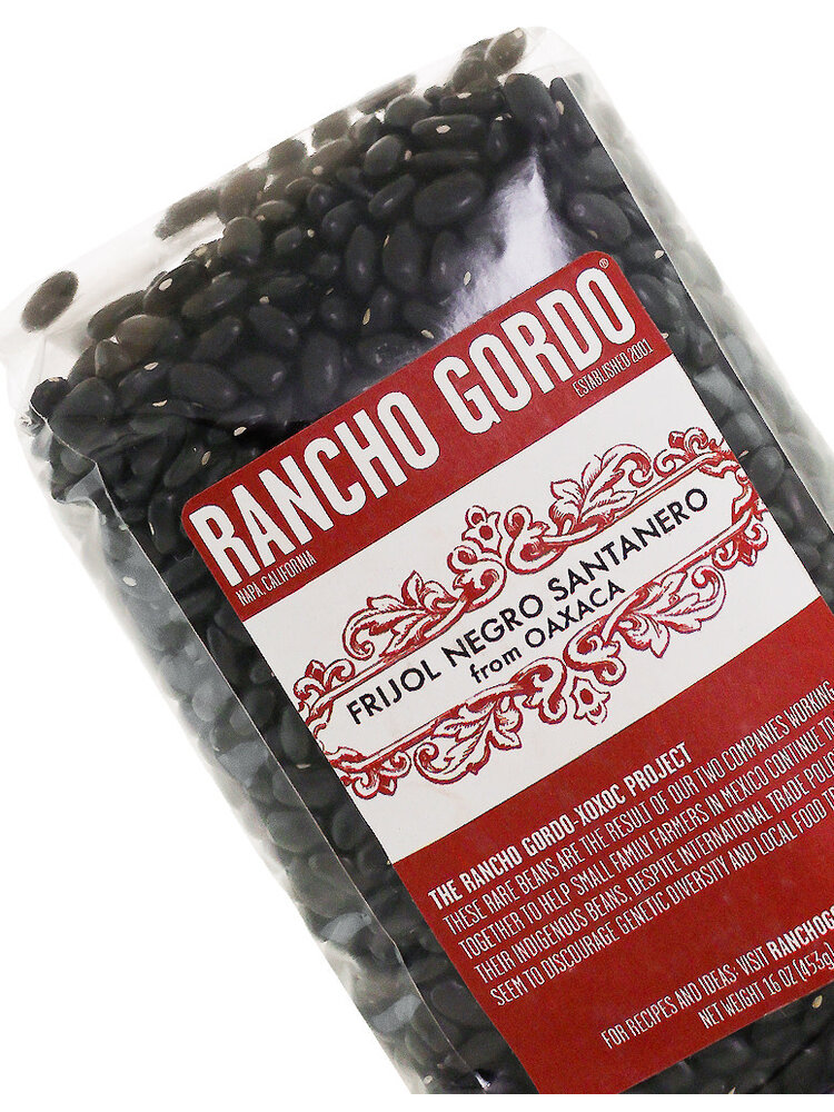 Rancho Gordo/Xoxoc Project Fijol Negro Santanero Beans 16oz Bag, Napa, California