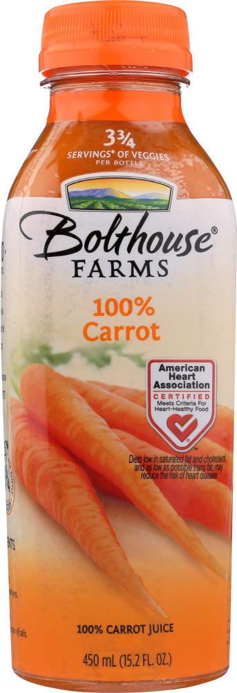 Bolthouse Farms 100% Juice, Carrot 15.2 Fl Oz