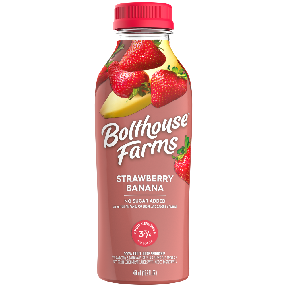 Bolthouse Farms 100% Fruit Juice Smoothie, Strawberry Banana 15.2 Fl Oz