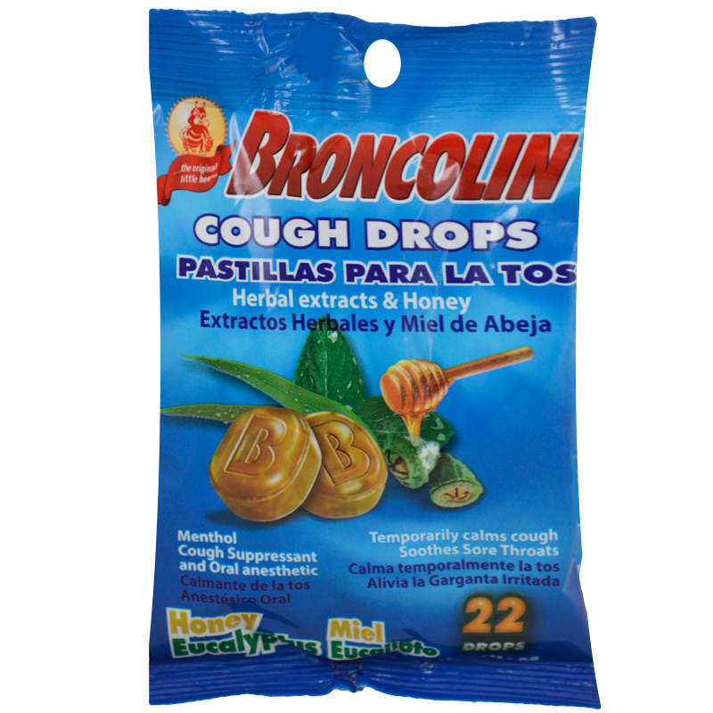 Broncolin Cough Drops, Honey Eucalyptus