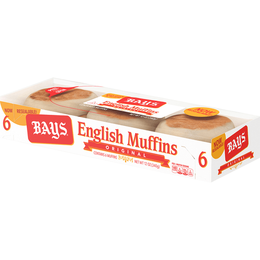 Bays Original English Muffins - 12oz/6ct