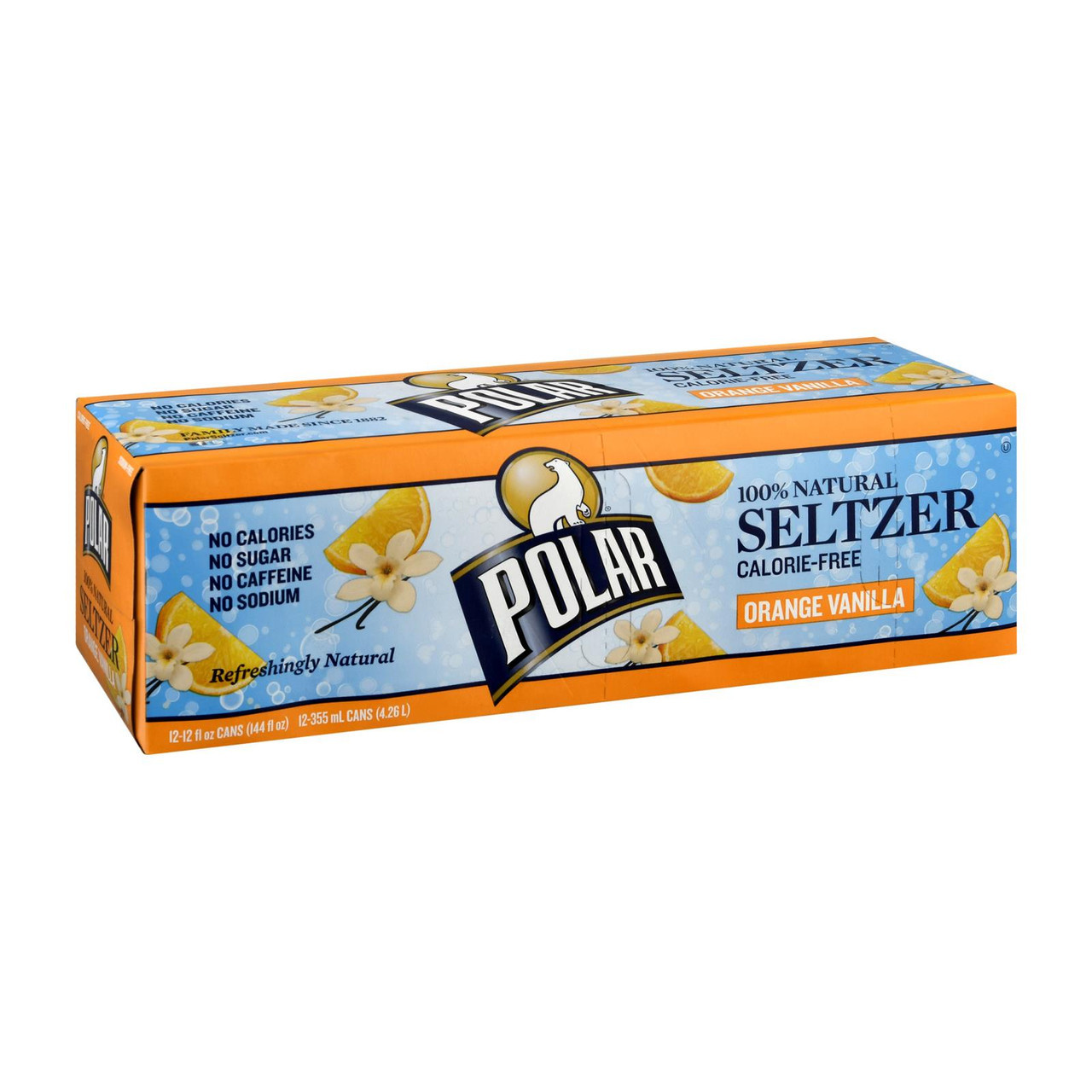 Polar Orange Vanilla Seltzer - 12pk/12 Fl Oz Cans