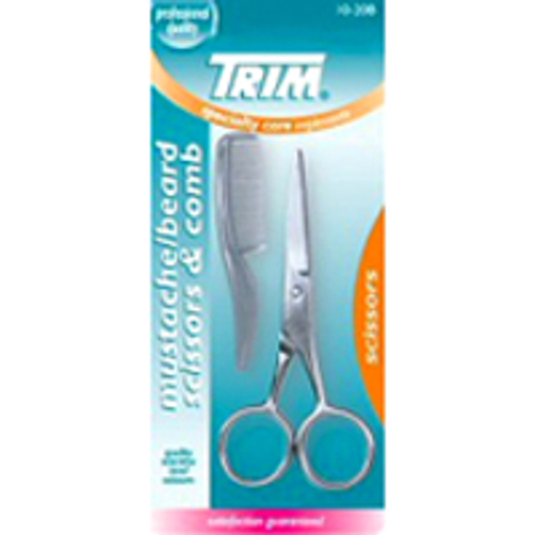 Trim Scissors & Comb, Mustache/Beard