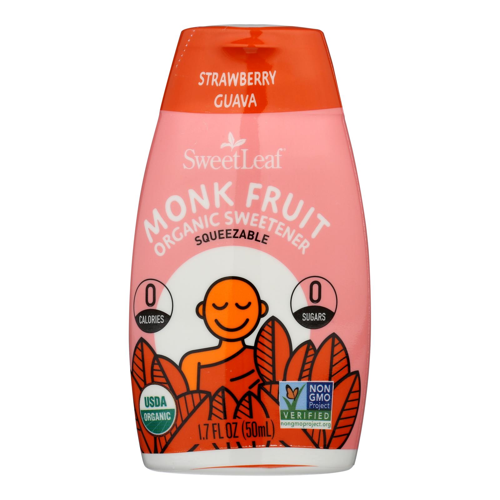 SweetLeaf Organic Monk Fruit Squeezable Sweetener - Strawberry Guava 50ml