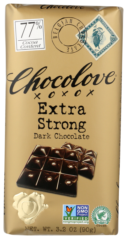 Chocolove Extra Strong Dark Chocolate 3.2 Oz Bar