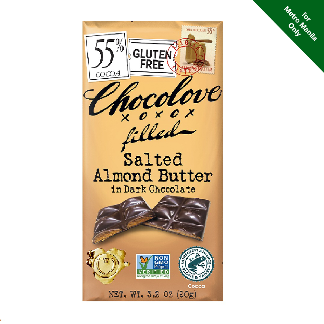 Chocolove Filled Salted Almond Butter In Dark Chocolate Bar