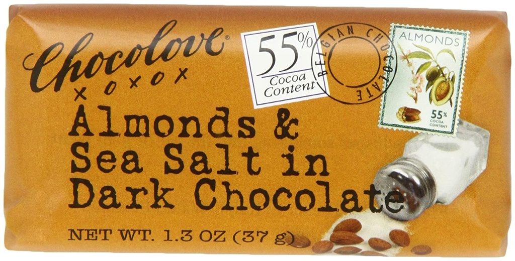 Chocolove Almonds & Sea Salt In Dark Chocolate Mini 1.3 Oz Bar
