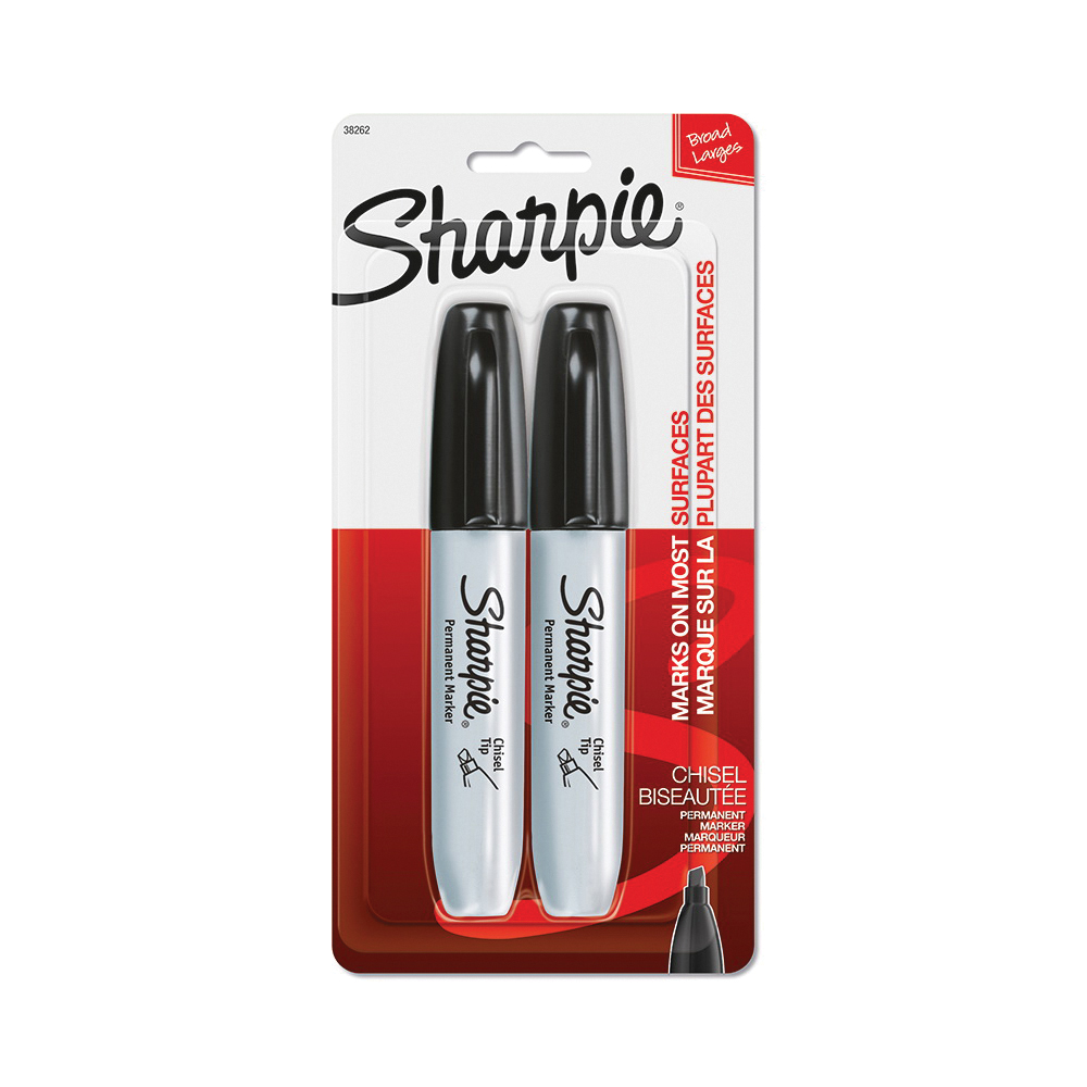 Sharpie 38262pp Black Chisel Tip Permanent Marker