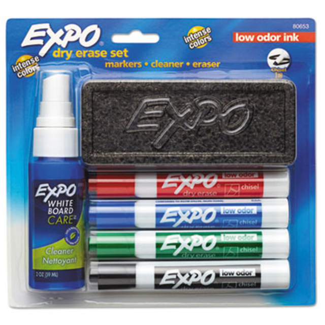 Expo Low Odor Chisel Tip Dry Erase Marker Set