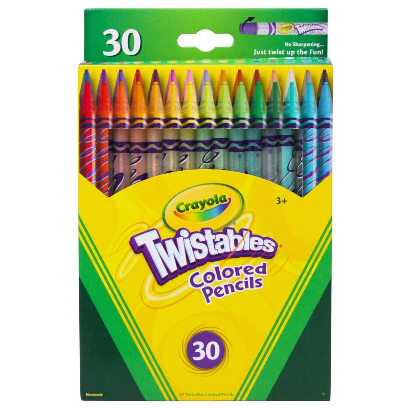 Crayola Twistables Colored Pencils, 30 Assorted Colors/pack