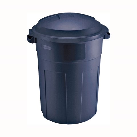 Rubbermaid Roughneck Round Refuse Trash Can 32 Gal., Blue