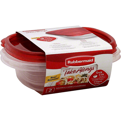 Rubbermaid TakeAlongs Containers + Lids, Squares