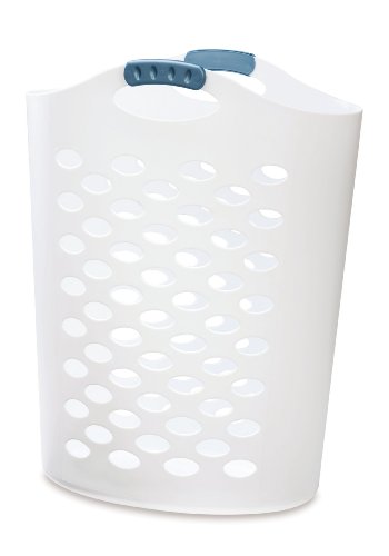 Rubbermaid 260004WHTRB Flex N Carry Hamper, 2.2 Bushel