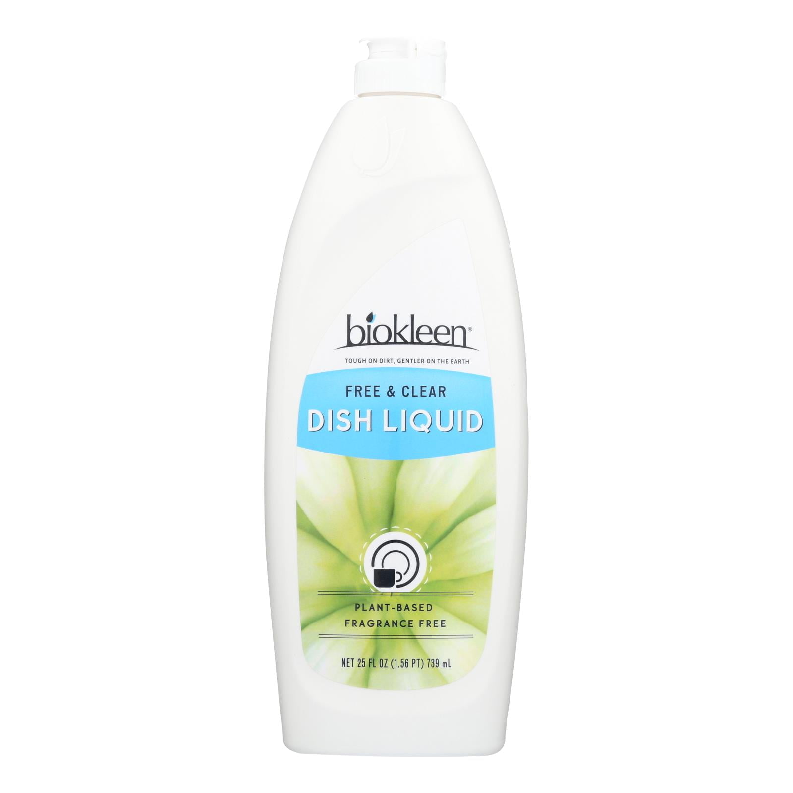 Biokleen Dish Liquid Natural Free And Clear By – 25 Oz, Case Of 6