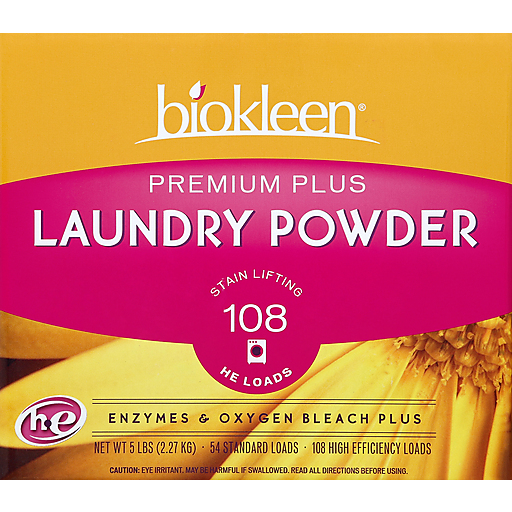 Biokleen Laundry Powder Premium Plus Stain Lifting Enzyme Formula - 5 Lbs