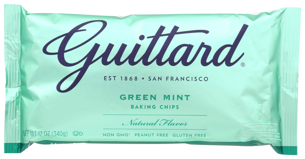Guittard Chocolate Baking Chips Green Mint 12 Oz