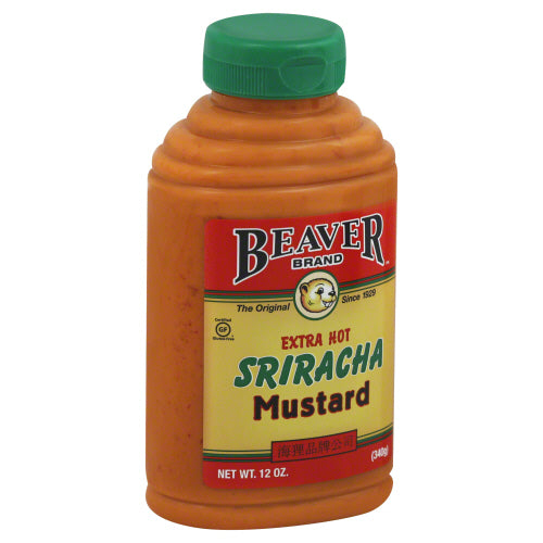Beaver Sriracha, Extra Hot Mustard - 12 Oz
