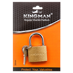 Kingman Brass Padlock 38mm W/ Iron Core