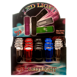 Flashlight 9 Led Deluxe W/asst Clrs #090120